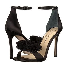 NWOT Jessica Simpson Women's Jeena Satin Ankle-Strap Heels